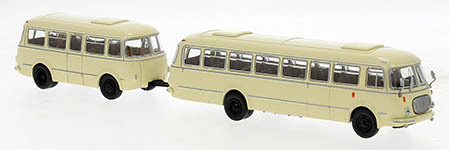 Brekina 58271 - H0 - JZS Jelcz 043 Bus mit PA 01 beige, 1964